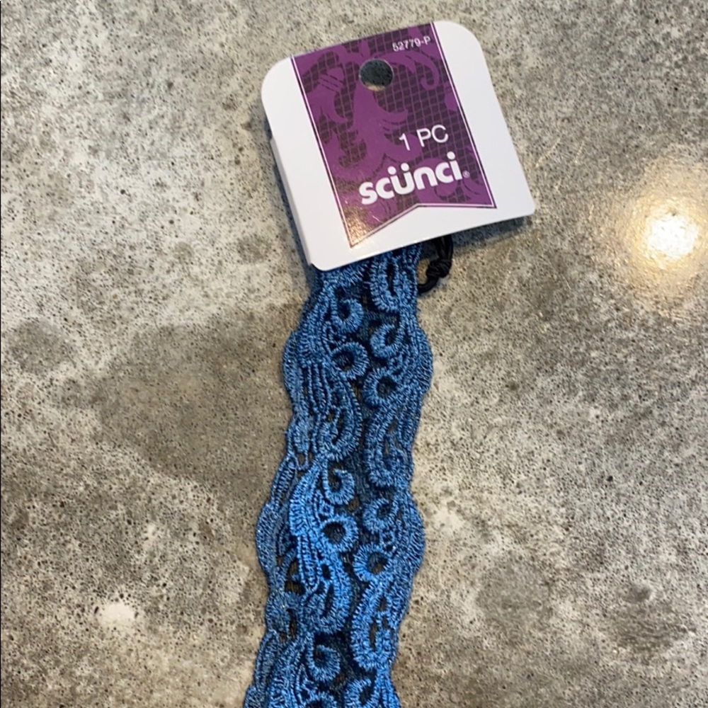 New lace blue headband